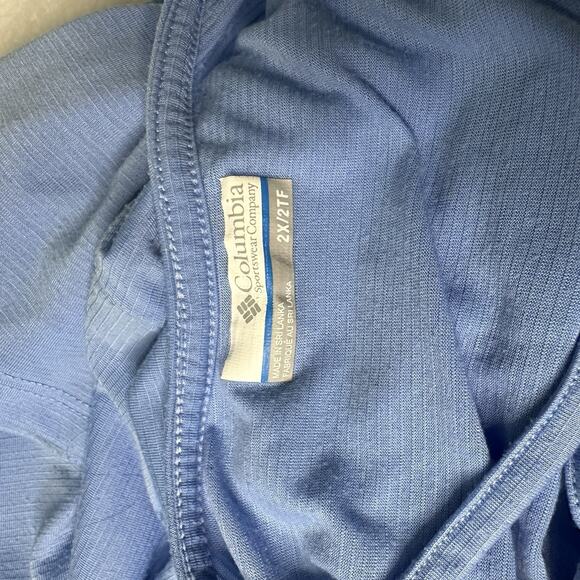 Columbia Women’s Solar Shield Short Sleeve T-shirt Arctic Blue Plus Size 2X - Picture 6 of 6